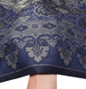 Long Stole Indian Art Silk Woven Banarasi Soft Dupatta Dark Blue