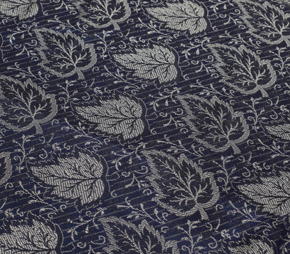Long Stole Indian Art Silk Woven Banarasi Soft Dupatta Dark Blue