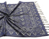 Long Stole Indian Art Silk Woven Banarasi Soft Dupatta Dark Blue