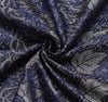 Long Stole Indian Art Silk Woven Banarasi Soft Dupatta Dark Blue