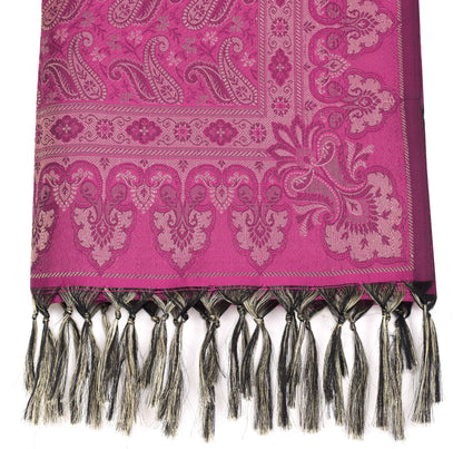 Long Stole Indian Art Silk Woven Banarasi Soft Women Dupatta