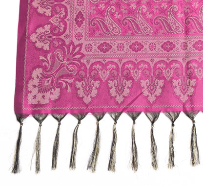 Long Stole Indian Art Silk Woven Banarasi Soft Women Dupatta