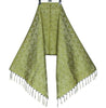 Long Stole Indian Art Silk Woven Banarasi Women Dupatta Green