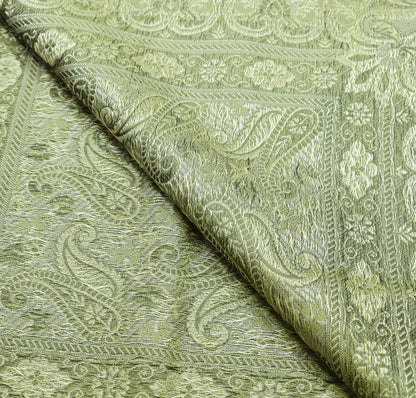 Long Stole Indian Art Silk Woven Banarasi Women Dupatta Green