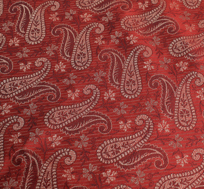 Long Stole Indian Art Silk Woven Banarasi Soft Women Dupatta Red