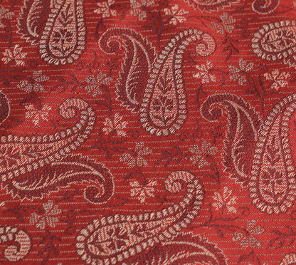 Long Stole Indian Art Silk Woven Banarasi Soft Women Dupatta Red