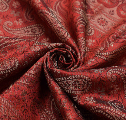 Long Stole Indian Art Silk Woven Banarasi Soft Women Dupatta Red