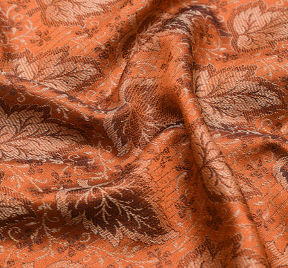 Long Stole Indian Art Silk Woven Banarasi Soft Dupatta Rust
