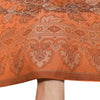 Long Stole Indian Art Silk Woven Banarasi Soft Dupatta Rust