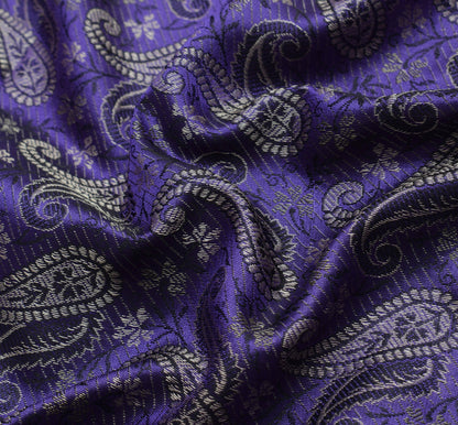 Long Stole Indian Art Silk Woven Banarasi Soft Violet Dupatta