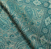 Teal Green Art Silk Woven Paisley Soft Long Stole Scarf Wrap