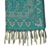 Teal Green Art Silk Woven Paisley Soft Long Stole Scarf Wrap