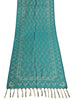 Teal Green Art Silk Woven Paisley Soft Long Stole Scarf Wrap