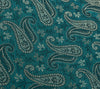 Teal Green Art Silk Woven Paisley Soft Long Stole Scarf Wrap