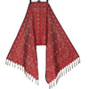 Long Stole Indian Art Silk Woven Banarasi Soft Women Dupatta Red