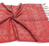 Long Stole Indian Art Silk Woven Banarasi Soft Women Dupatta Red