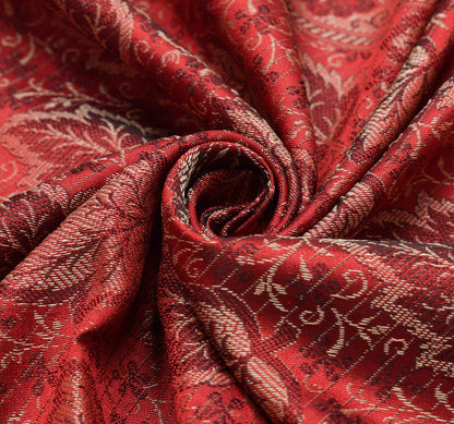 Long Stole Indian Art Silk Woven Banarasi Soft Women Dupatta Red