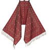Long Stole Indian Art Silk Woven Banarasi Soft Dupatta Maroon