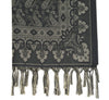 Long Stole Indian Art Silk Woven Banarasi Soft Black Dupatta
