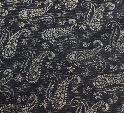 Long Stole Indian Art Silk Woven Banarasi Soft Black Dupatta