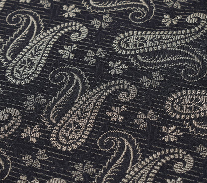 Long Stole Indian Art Silk Woven Banarasi Soft Black Dupatta
