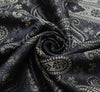 Long Stole Indian Art Silk Woven Banarasi Soft Black Dupatta