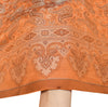 Long Stole Indian Art Silk Woven Banarasi Rust Women Dupatta