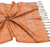 Long Stole Indian Art Silk Woven Banarasi Rust Women Dupatta