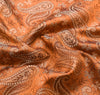 Long Stole Indian Art Silk Woven Banarasi Rust Women Dupatta
