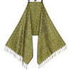 Long Stole Indian Art Silk Woven Banarasi Women Dupatta Green