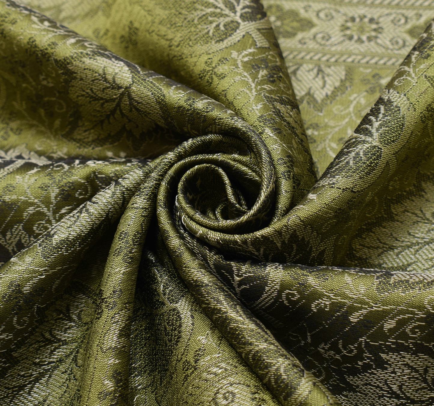 Long Stole Indian Art Silk Woven Banarasi Women Dupatta Green