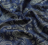 Dark Blue Art Silk Dupatta Woven Paisley Soft Long Stole Scarf