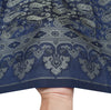 Dark Blue Art Silk Dupatta Woven Paisley Soft Long Stole Scarf