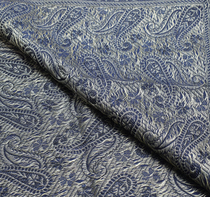 Dark Blue Art Silk Dupatta Woven Paisley Soft Long Stole Scarf