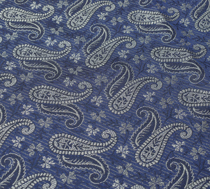 Dark Blue Art Silk Dupatta Woven Paisley Soft Long Stole Scarf