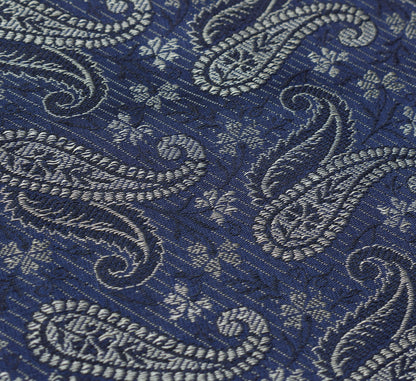 Dark Blue Art Silk Dupatta Woven Paisley Soft Long Stole Scarf