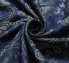 Dark Blue Art Silk Dupatta Woven Paisley Soft Long Stole Scarf