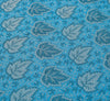 Art Silk Turquoise Blue Woven Floral Soft Long Stole Scarf Wrap