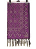 Long Stole Indian Art Silk Woven Banarasi Soft Dupatta Purple