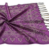 Long Stole Indian Art Silk Woven Banarasi Soft Dupatta Purple