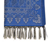 Long Stole Indian Art Silk Woven Banarasi Women Dupatta Blue