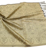 Long Stole Indian Art Silk Woven Banarasi Cream Women Dupatta