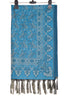 Turquoise Blue Art Silk Woven Paisley Soft Long Stole Scarf