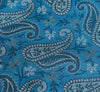 Turquoise Blue Art Silk Woven Paisley Soft Long Stole Scarf