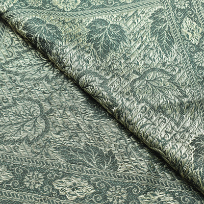 Long Stole Indian Art Silk Woven Banarasi Dupatta Dark Green