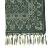 Long Stole Indian Art Silk Woven Banarasi Dupatta Dark Green