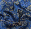 Long Stole Indian Art Silk Woven Banarasi Soft Women Dupatta Blue