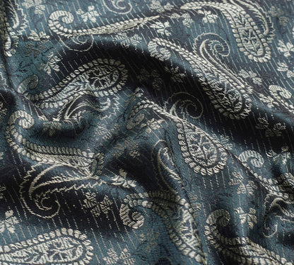 Dark Green Art Silk Dupatta Woven Paisley Soft Long Stole Scarf