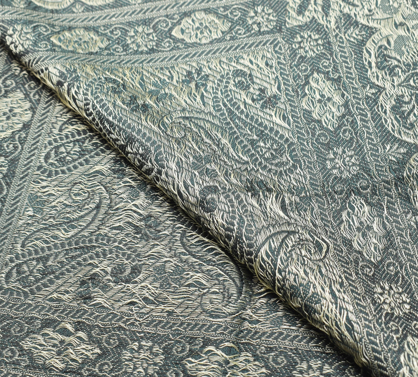 Dark Green Art Silk Dupatta Woven Paisley Soft Long Stole Scarf