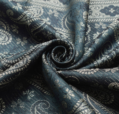 Dark Green Art Silk Dupatta Woven Paisley Soft Long Stole Scarf